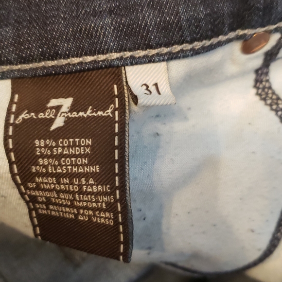 7 FOR ALL MANKIND CARSEN JEANS SZ 31/29 - Picture 7 of 8